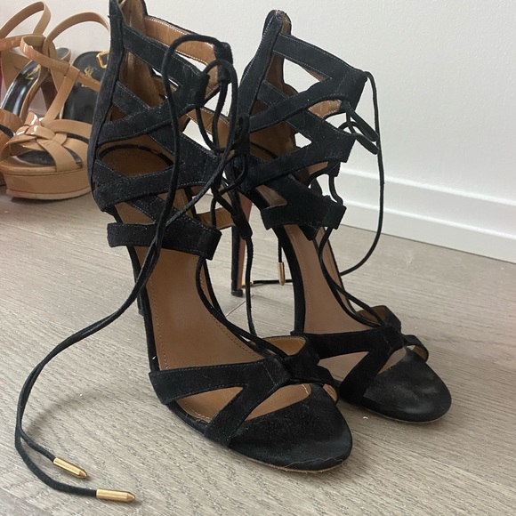 Aquazurra suede strappy sandal - Picture 1 of 5